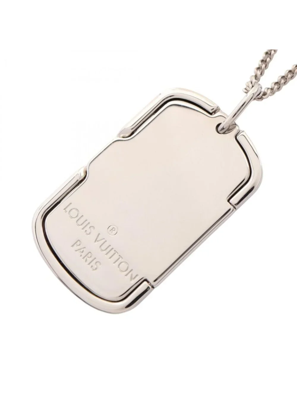 Louis Vuitton Necklace Locket Monogram Silver